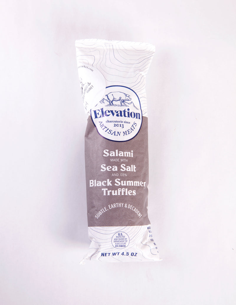 Elevation Meats Sea Salt & Black Truffle Salami